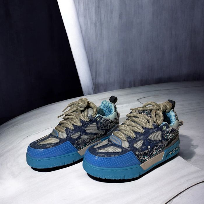 LV SKATE SNEAKER – Cowboy Blue Diamond