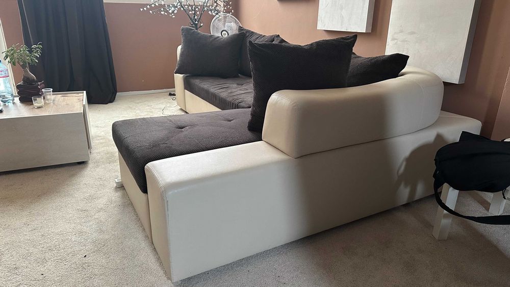 Разтегателен ъглов диван, ляв ъгъл