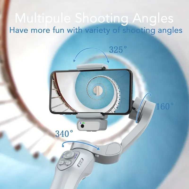 L7Cpro+ AI Smartphone Gimbal Stabilizer, 3-Axis Phone Stabilizer, RGB
