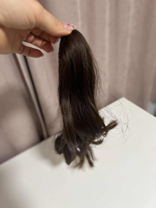 естествена коса два реда