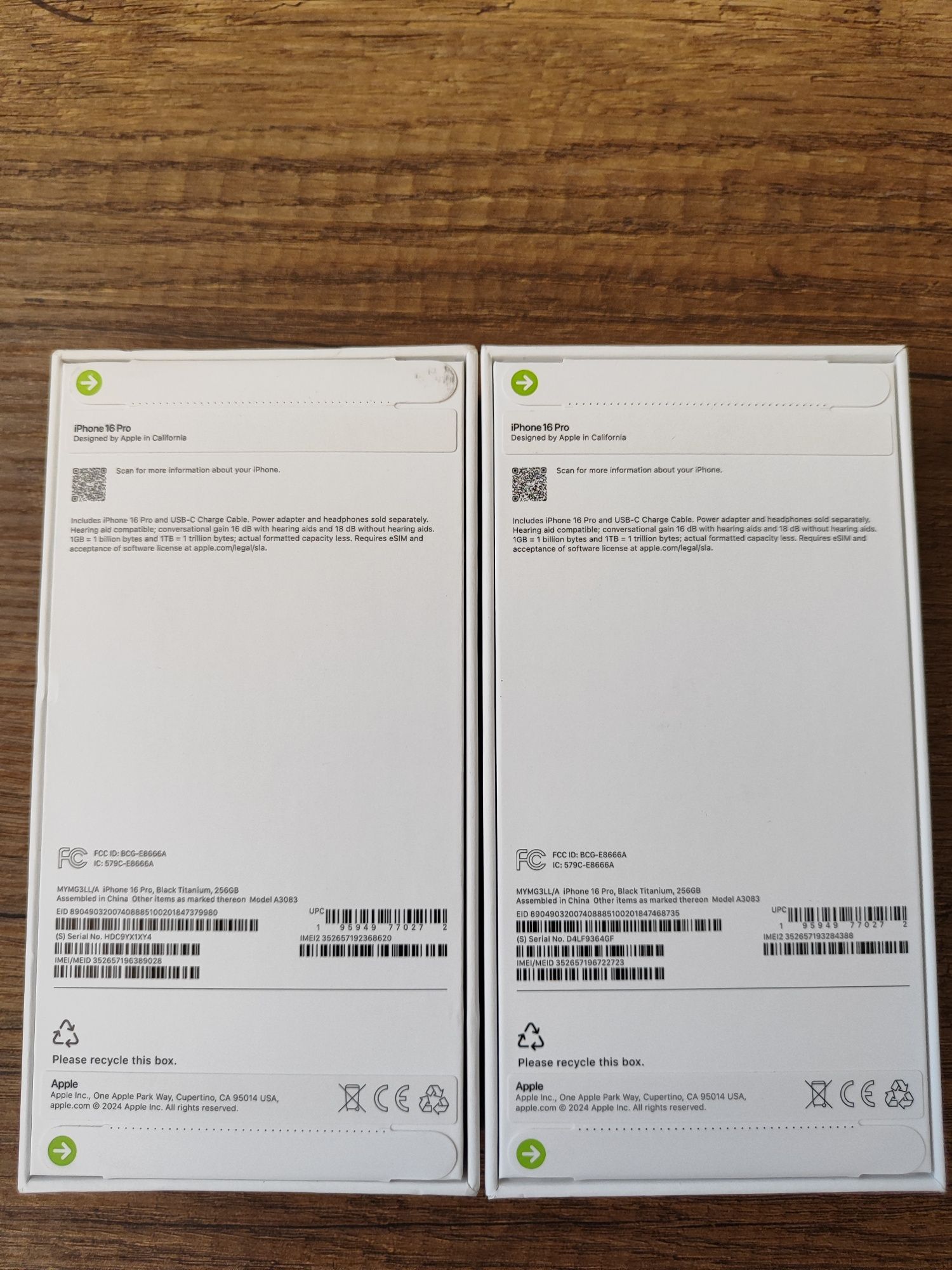 Неразопаковани iPhone 16 Pro, 256GB, Black Titanium, eSIM