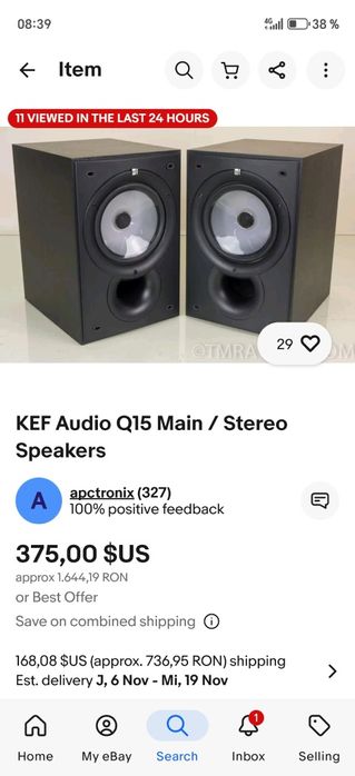 Boxe kef q15 impecabile