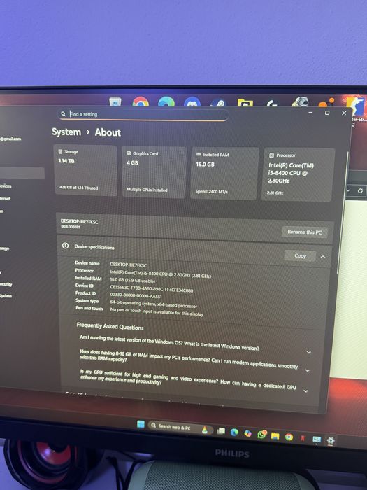 Vand pc gaming complet ( NEGOCIABIL)