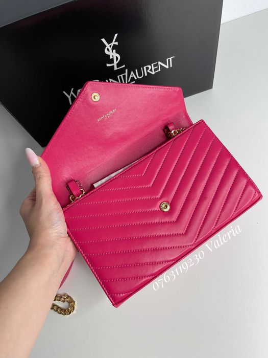 Poseta Plic Yv6es Sai8nt Laure9nt - Monogram Chain Wallet Fuchsia