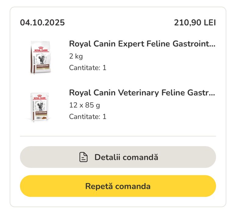 Mâncare pisică Royal Canin Gastrointestinal Fibre Response