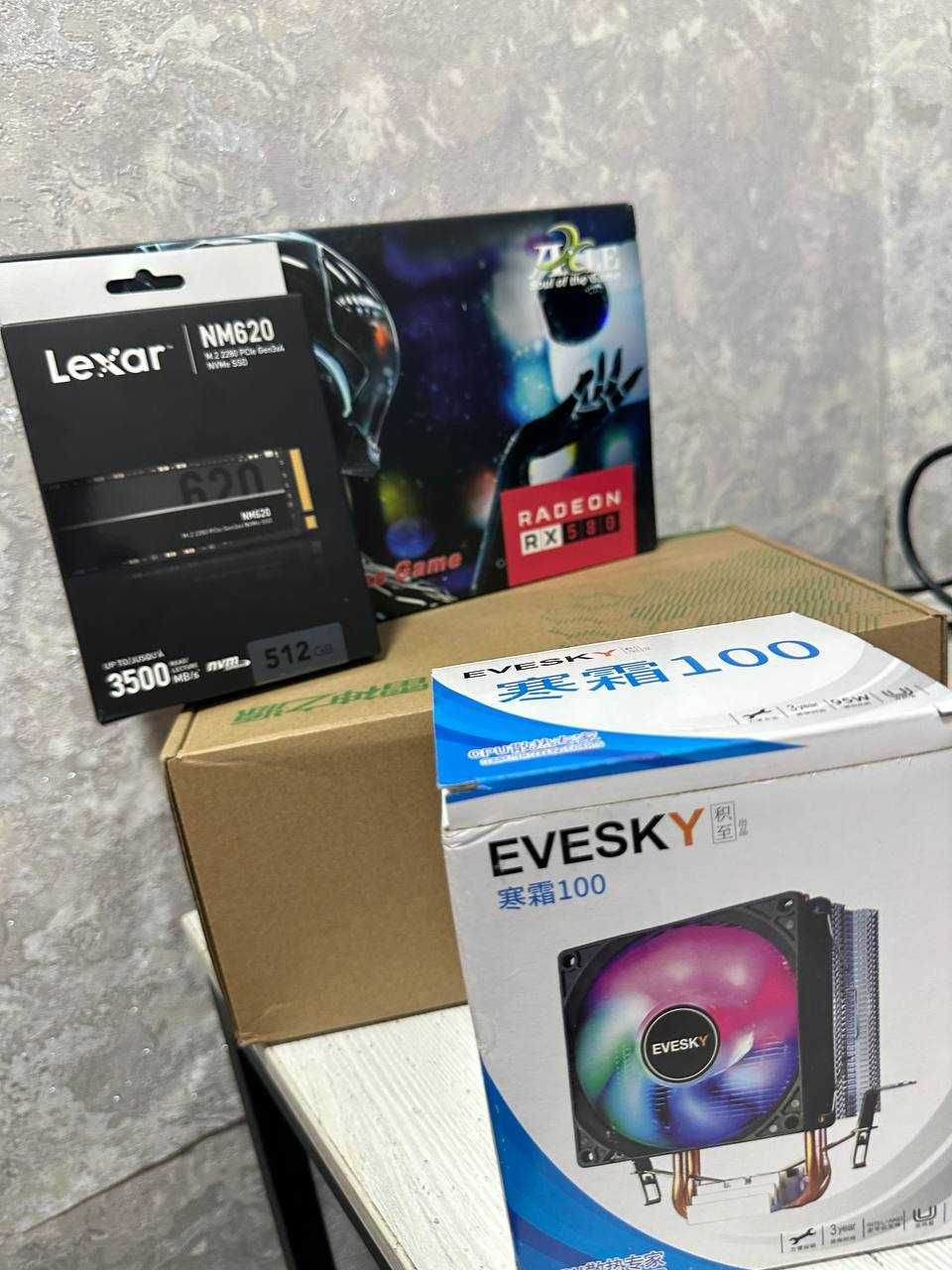 Новый 10 ядерный кейс/ AXLE RX 580 8gb / 16 gb DDR4 / 512 nvme