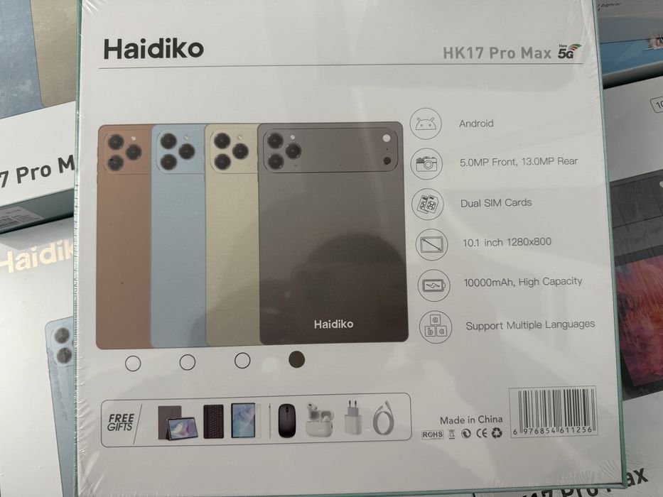 БЕПУЛ Доставка,Планшет Haidiko 17 ProMax 16/1Tb+клавиатура мыш airpods