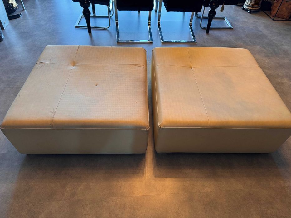 Tabureti XXL ce necesita retapitare 100x98cm - 2 bucati set