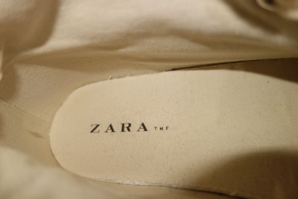 Ghete Originale Zara, Panza, Albastru, Marimea 36, Stare foarte buna