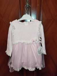 Rochie roz pentru Crăciun, cu eticheta, 12-18 luni