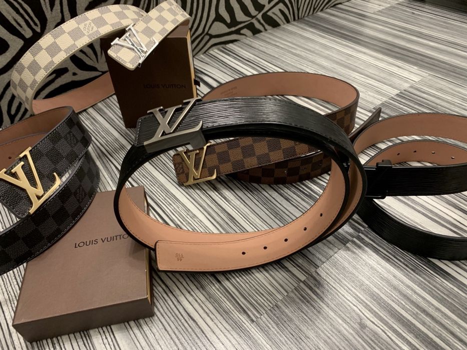 Curea LOUIS VUITTON-gravura interior:Piele naturală ! toate inscriptio