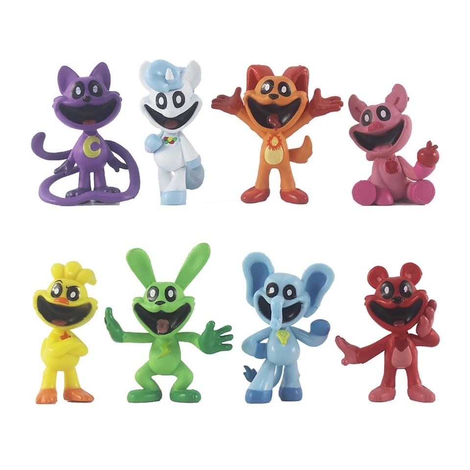 8 Figurine surpriza NOl 2024 cu Smiling Critters, Creaturi zambitoare