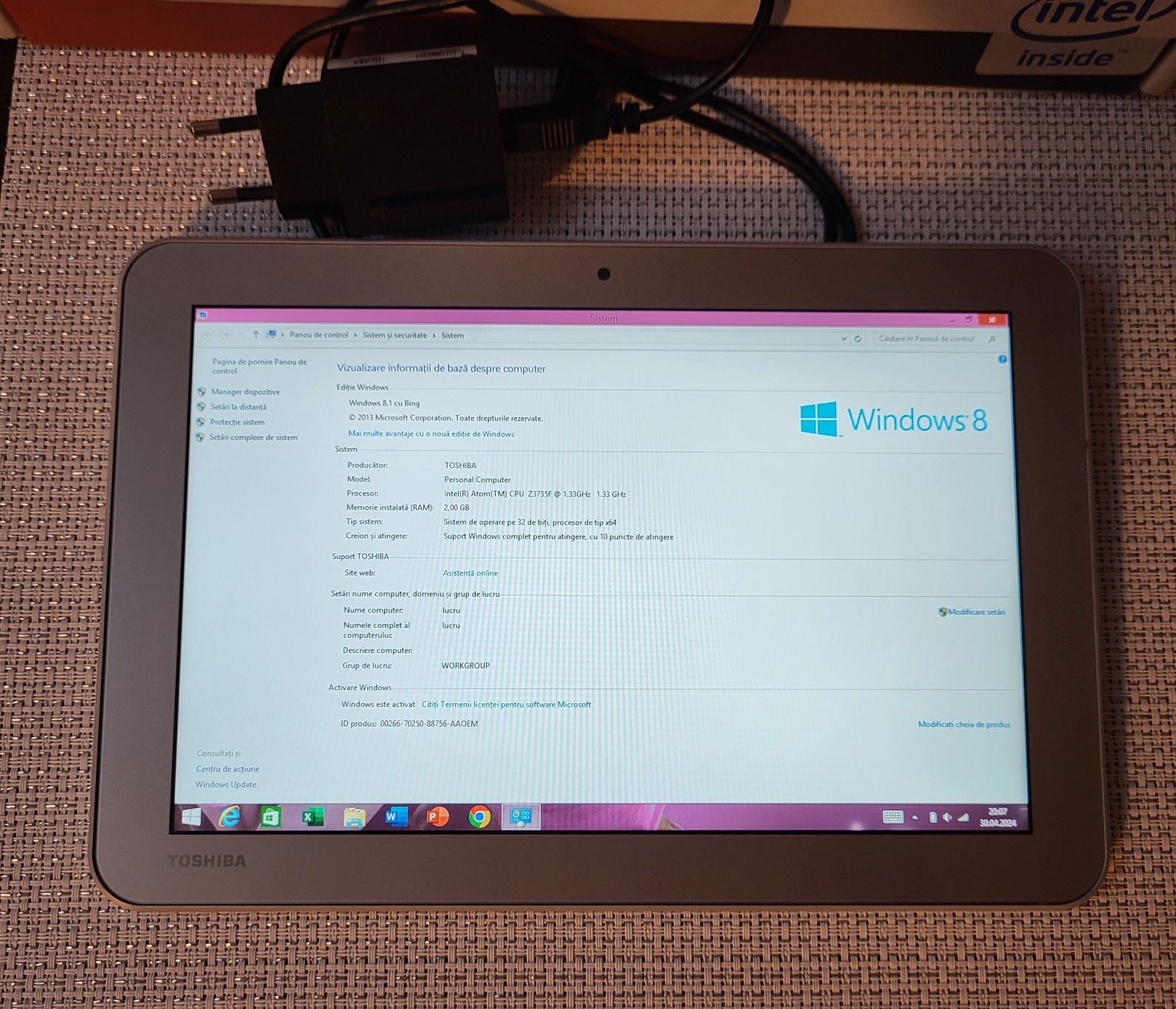 Tableta (diag. 25,7 cm/10,1") Toshiba Encore 2 WT10-A cu Windows