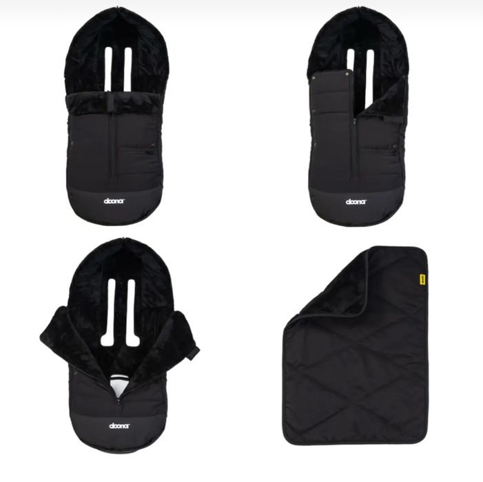 Scoica auto cu șasiu 2 în 1 Doona - i-Size, Nitro black