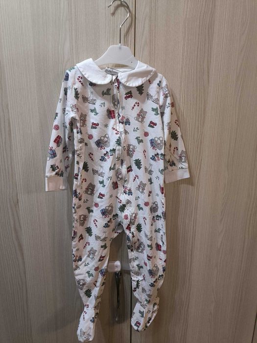 Pijama tip salopetă cu guler și fermoar, H&M, mărimea 86