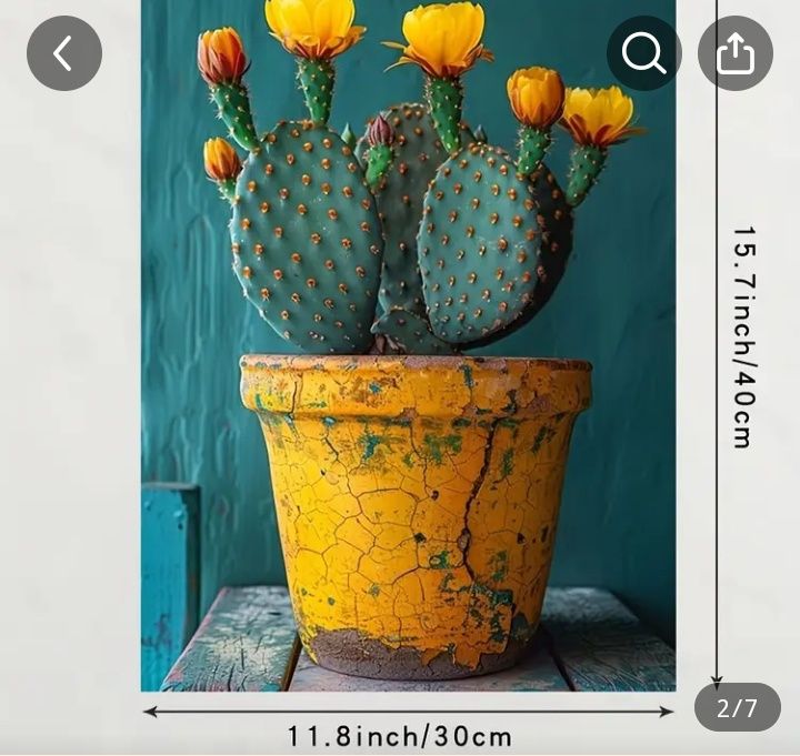 Мексиканска Градска Сцена - Рамкова Стенна Декорация с Цветна Архитект