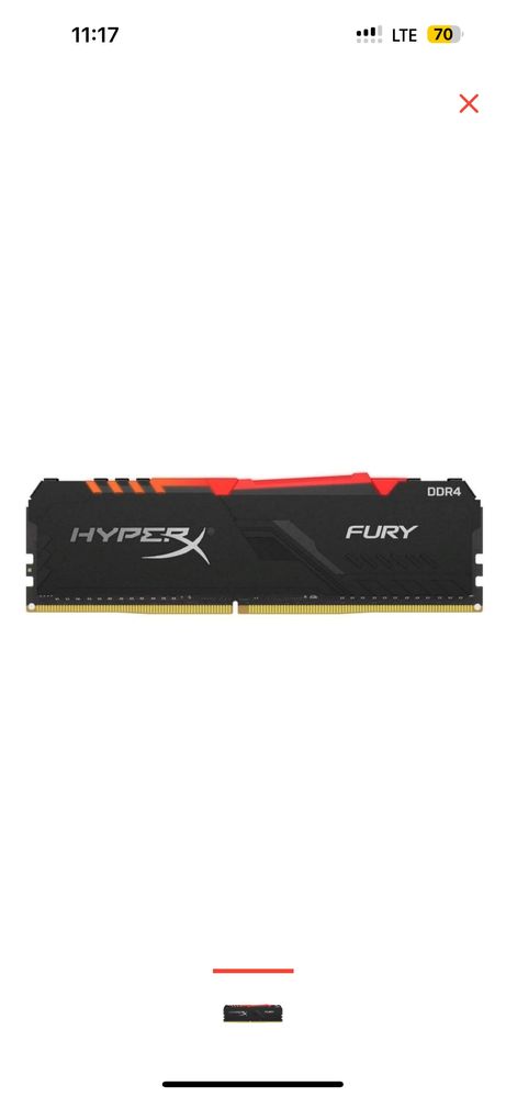 Оперативная память Kingston HyperX Fury RGB