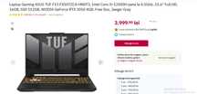 Vand Laptop Gaming tuf f15 144hz 15.6inch FULL HD