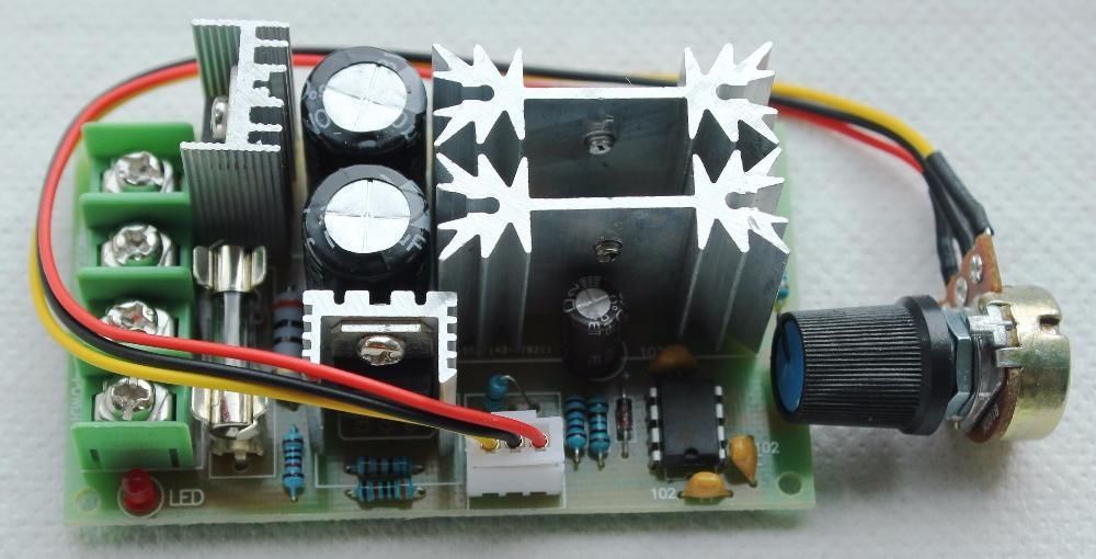 Regulator de turatie motor cc PWM 20A 10-60V - control regulat