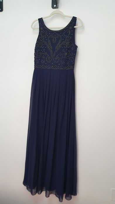 Rochie eleganta, lunga, algastru inchis, marimea M