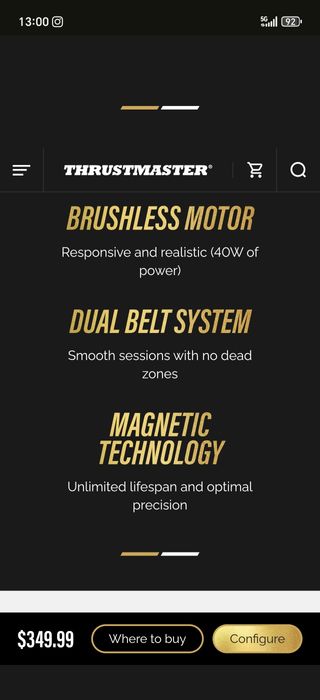 Thrustmaster Baza 6nm +Volan+pedale