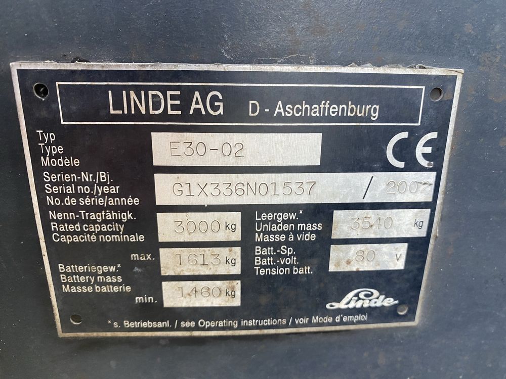 Dezmembrez  stivuitor electric Linde E30-02