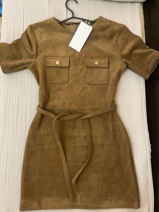 Велурена рокля ZARA
