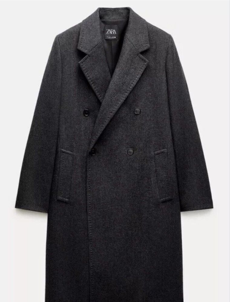 Vand pardesiu lung Zara S Dark Gray