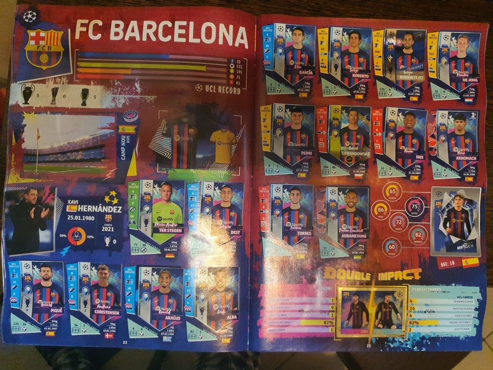 Uefa champions league 2023 topps nu panini stickere fotbal catalog