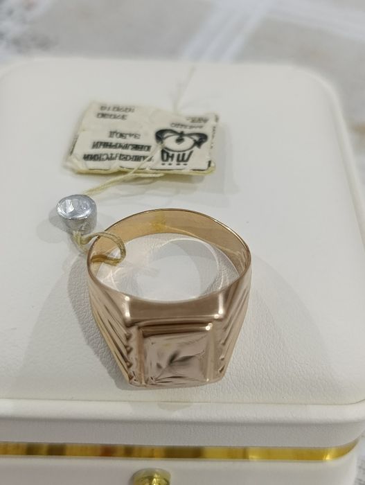 Советская заводская Мужское золотое кольцо, Проба  583, вес 5,88 р 21