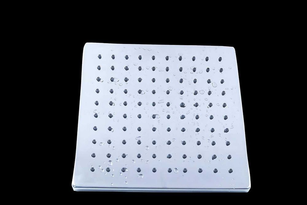 Para dus patrata tip ploaie, 20x20 cm, finisaj argintiu