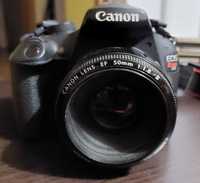 Kit camera DSLR Canon EOS T5 Rebel + obiectiv 50mm + blitz Sigma