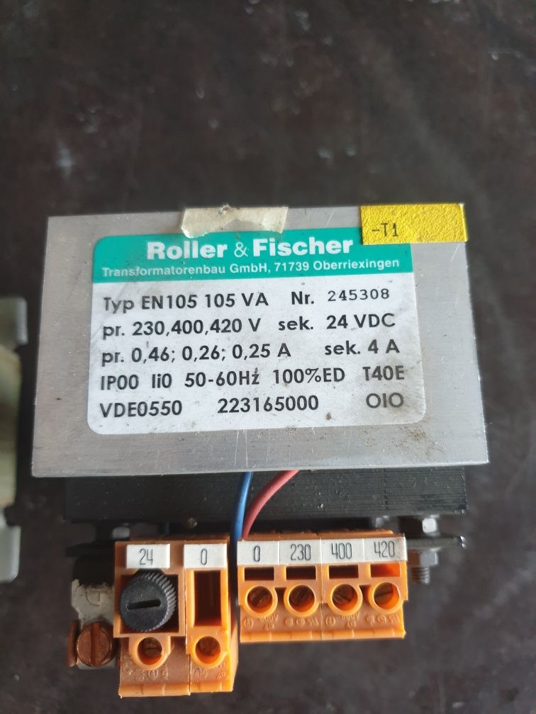Transformator de comanda monofazat, 230V/24V, 105va.