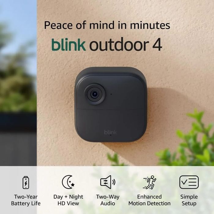 Blink Outdoor 4, Camera supraveghere Exterior, Wireless, nou, sigilat