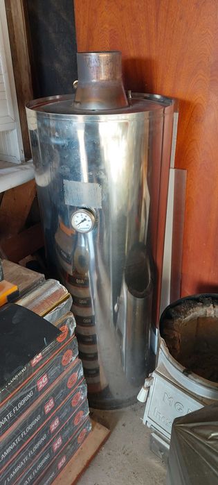 Boiler inox cu soba pe lemne