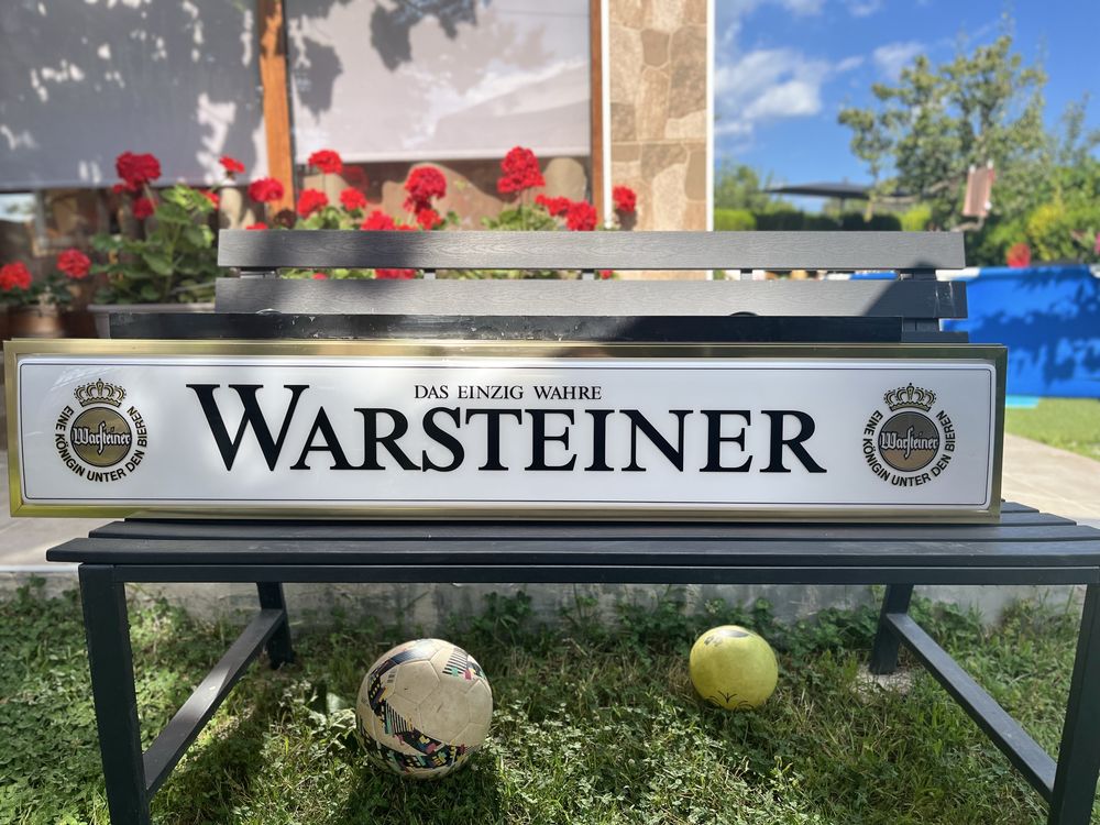 Керамична колона за наливна бира и светеща табела Warsteiner