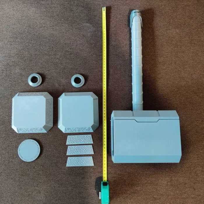 Thor Hammer Mjolnir 1 la 1 Printat 3D