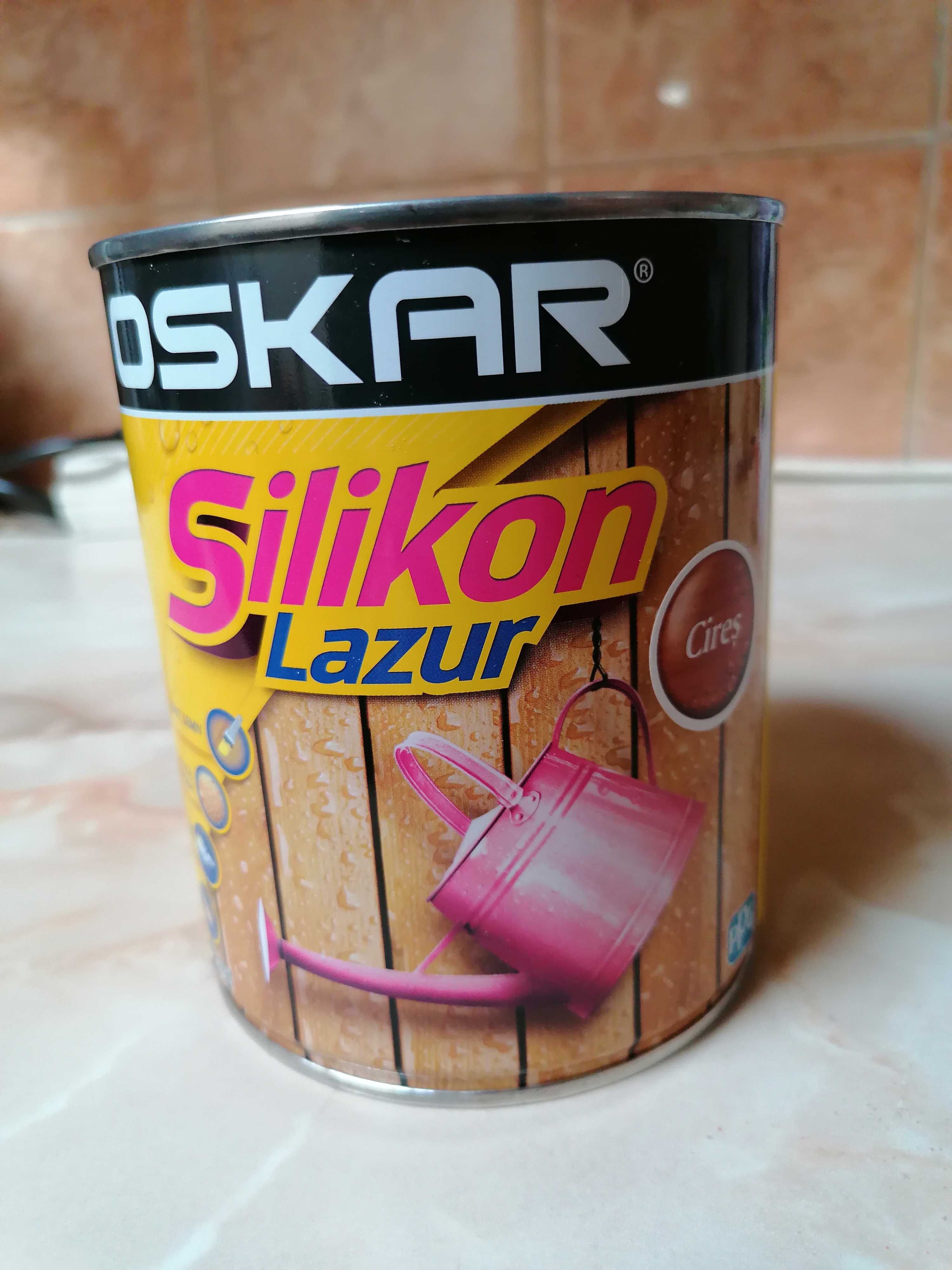 Bait colorat pentru lemn Oskar, Silikon Lazur, nuanță Cireș