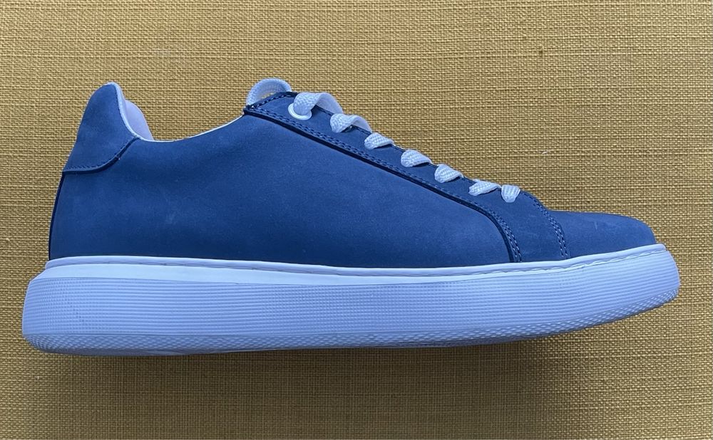 Sneakers Bigotti bleu piele naturala