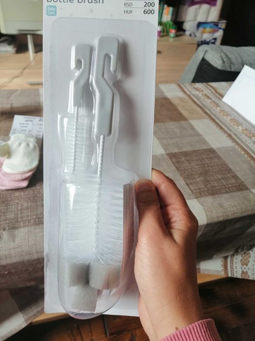 Бебешки лъжички за хранене, ръкавици и Четка за шишета