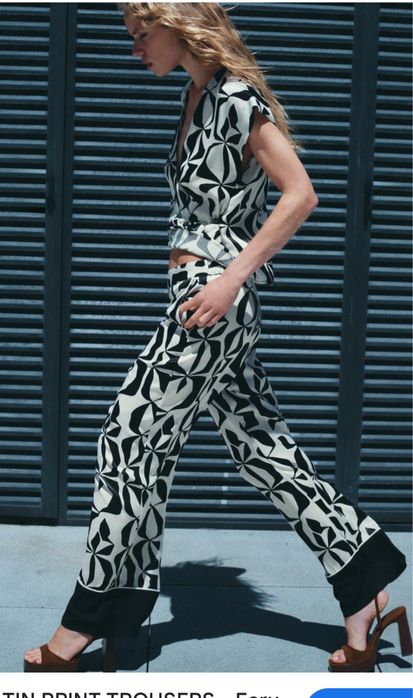 Топ и брюки из сатина Zara
