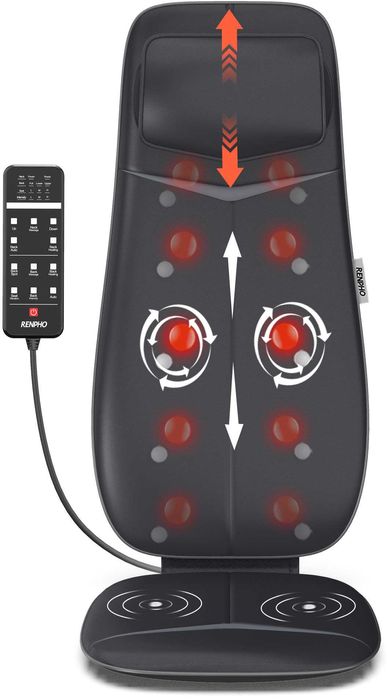 Масажор седалка Шиацу, възглавница за масаж на врата и гърба S BM076