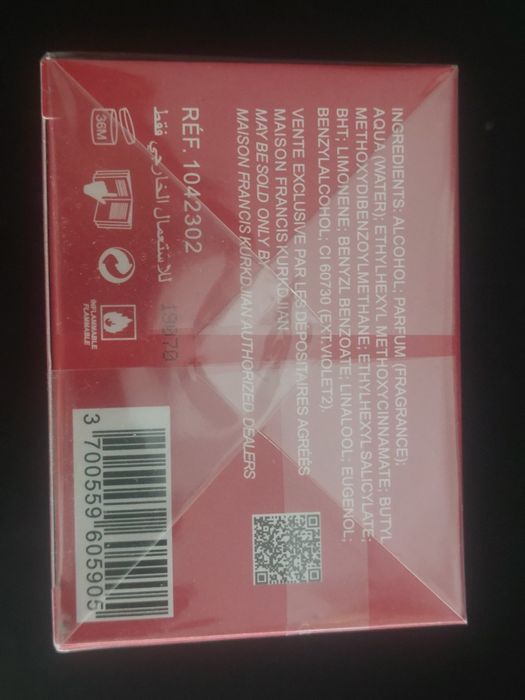 Parfum Baccarat Rogue 540 Original!