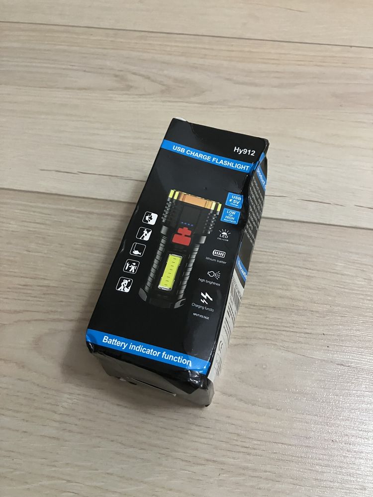 NOUA Lanterna puternica LED reincarcabila USB camping pescuit grătar
