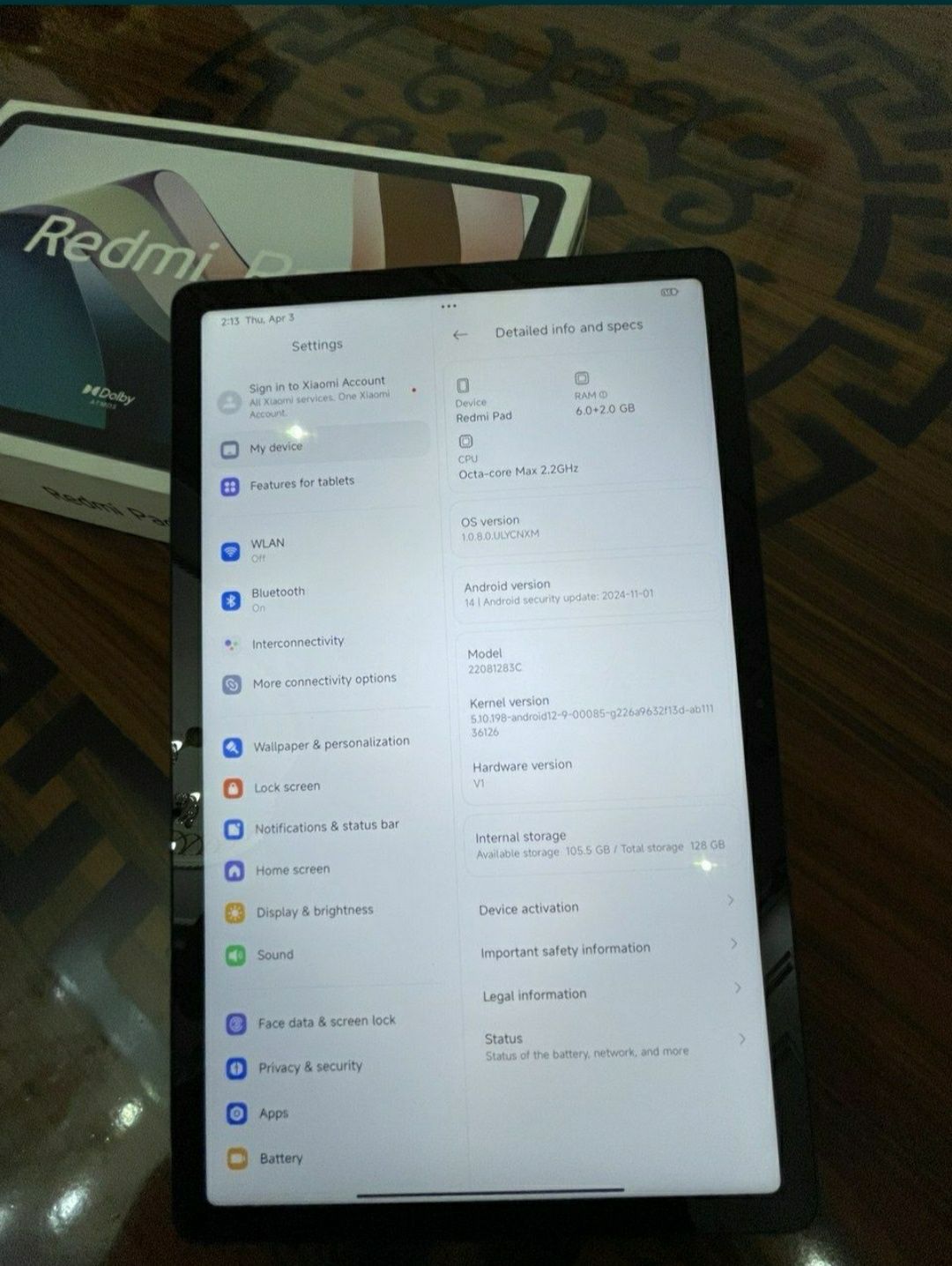 Redmi pad  128/8