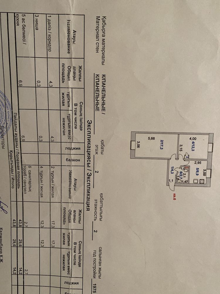 Продам 2-х комнатную квартиру Кокшетау 2