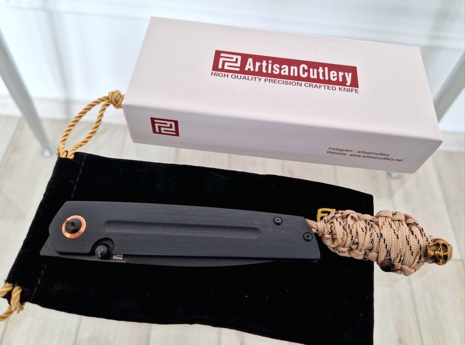 Cutit pliabil EDC Artisan Cutlery Sirius, otel AR-RPM9, nou