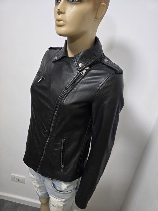 Geaca de piele naturala gen manusa LAYERS ca noua L-XL motor