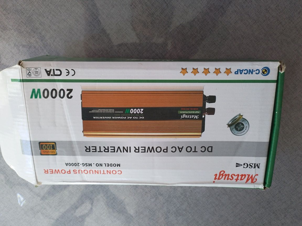 Инвертор 12v на 220v с аккумулятором 80 ампер