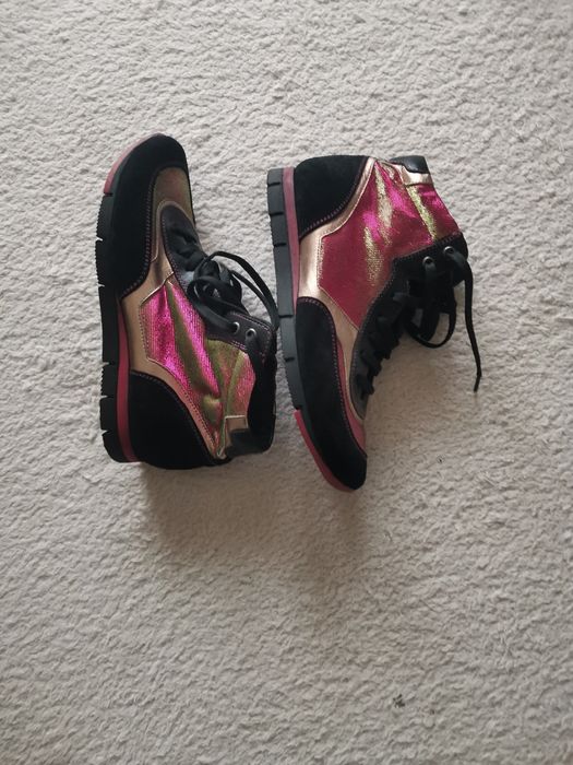 Pantofi sport tenisi dama Anna Cori piele intoarsa